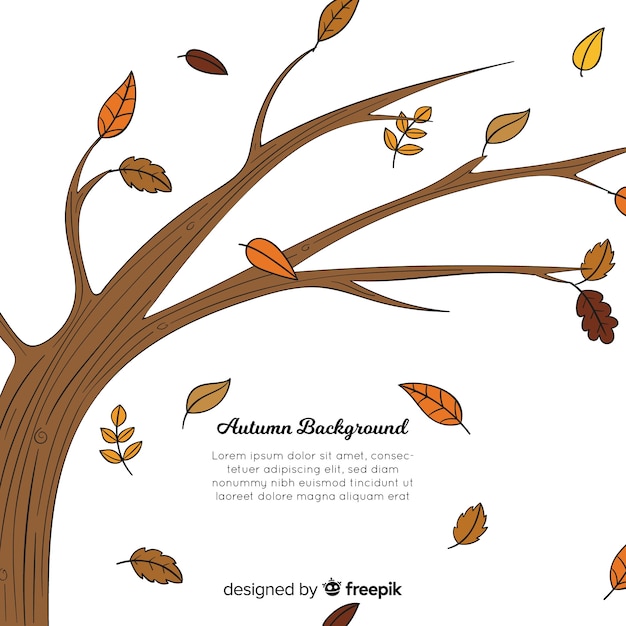 Lovely hand drawn autumn background