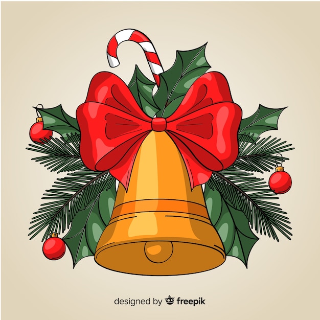 Free Vector Lovely hand drawn christmas decoration
