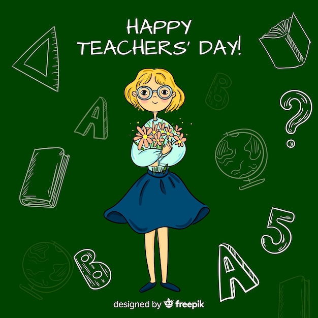 Lovely hand drawn teachers\' day\
composition
