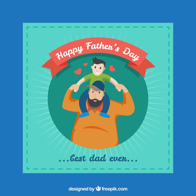 Lovely happy father's day invitation