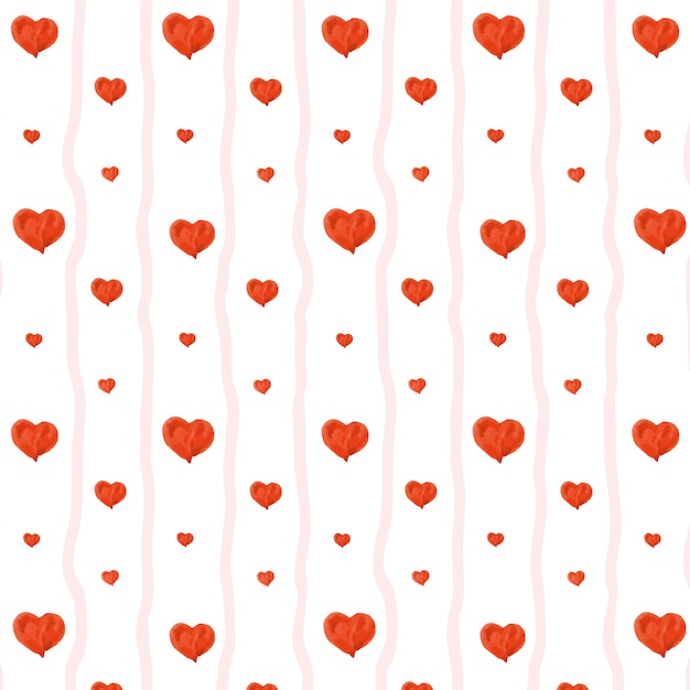 Lovely heart seamless pattern Premium Vector