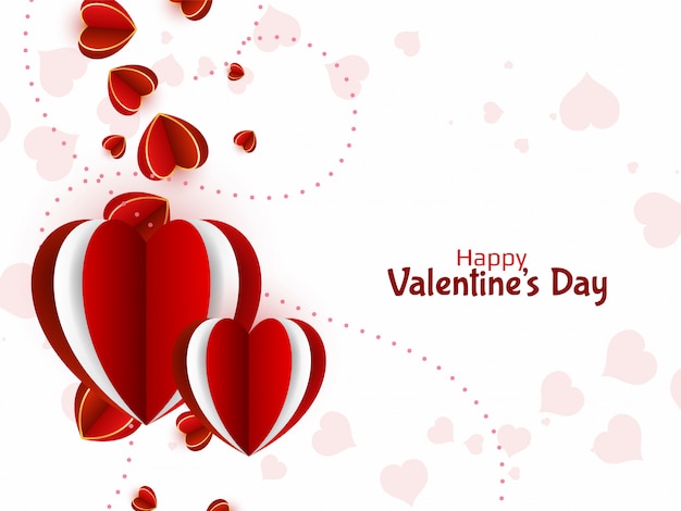 Lovely hearts background for valentine's day Free Vector