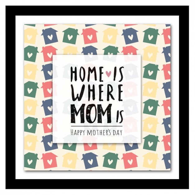 Lovely little house shapes mother's day
background