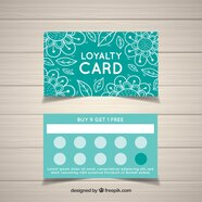 Lovely Loyalty Card Template With Floral Style Vector Free Download