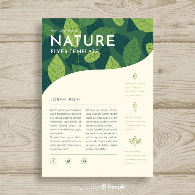 Premium Vector Lovely Nature Flyer Template With Modern Style