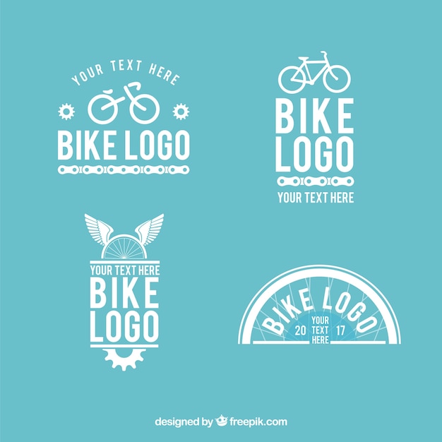 Download Free Vector | Lovely pack of bike logos