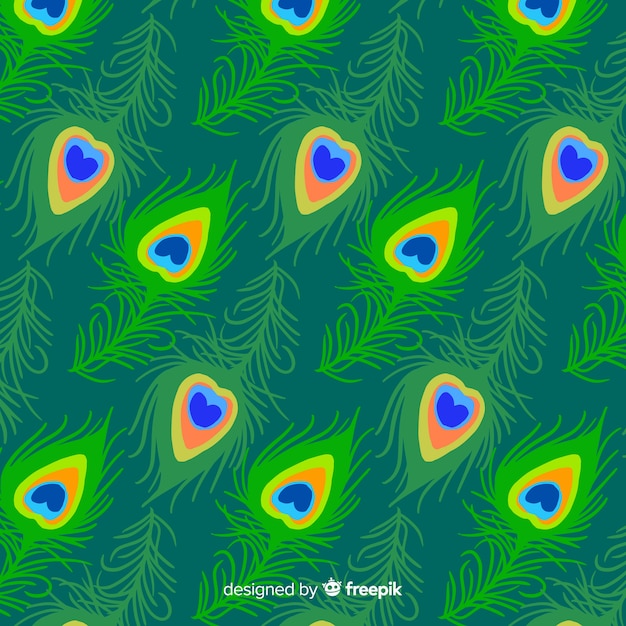 Download Lovely peacock feather pattern | Free Vector