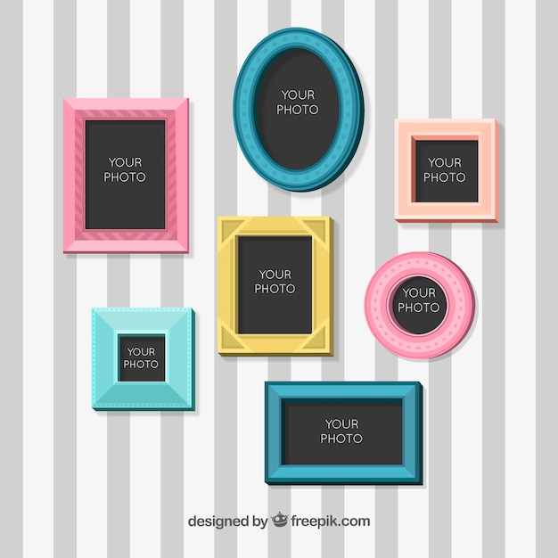 Download Free Lovely Photo Frame Collage With Flat Design Free Vector Use our free logo maker to create a logo and build your brand. Put your logo on business cards, promotional products, or your website for brand visibility.