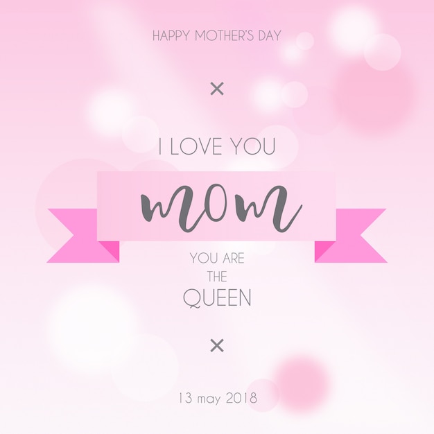 Lovely pink mother\'s day card