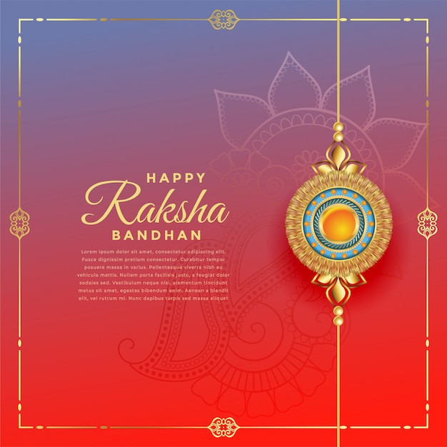 Free Vector | Lovely rakshabandhan festival with rakhi decoration, text ...