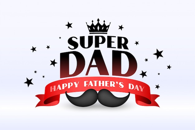 Download Lovely super dad banner for happy fathers day | Free Vector