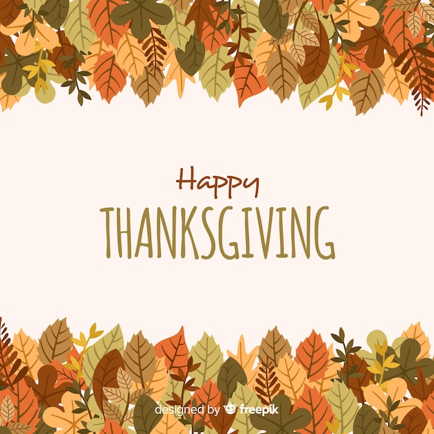 Free Vector | Lovely thanksgiving day background with flat design