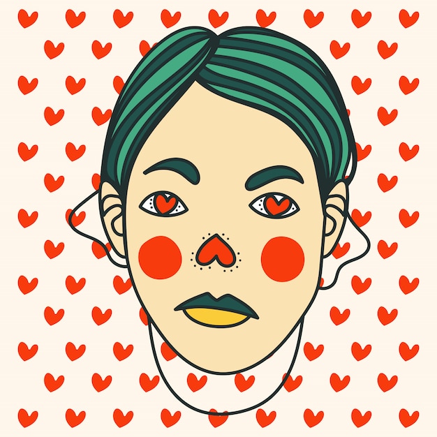 Download Lover mask valentines day | Premium Vector