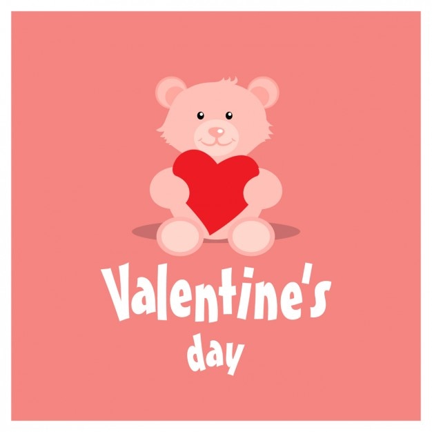 Loving stuffed bear for valentine day