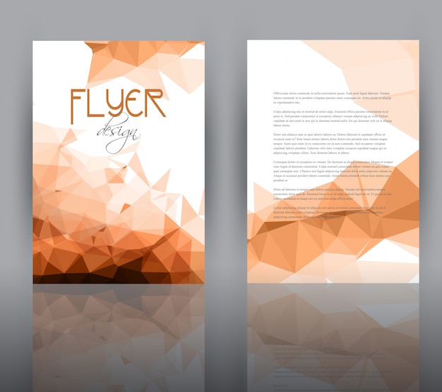 Free Vector Low Poly For Flyer Template