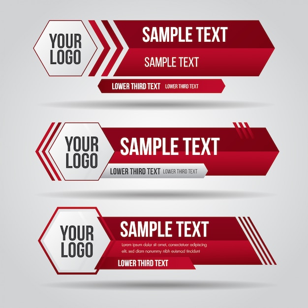 Download Free Lower Third Tv Red Design Template Modern Contemporary Set Of Use our free logo maker to create a logo and build your brand. Put your logo on business cards, promotional products, or your website for brand visibility.