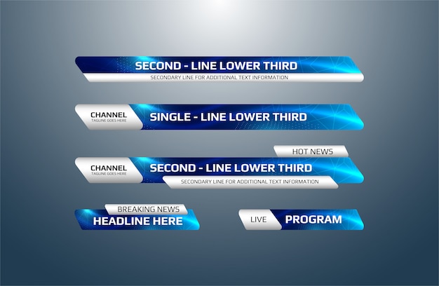 Lower thirds pack Premium Vector