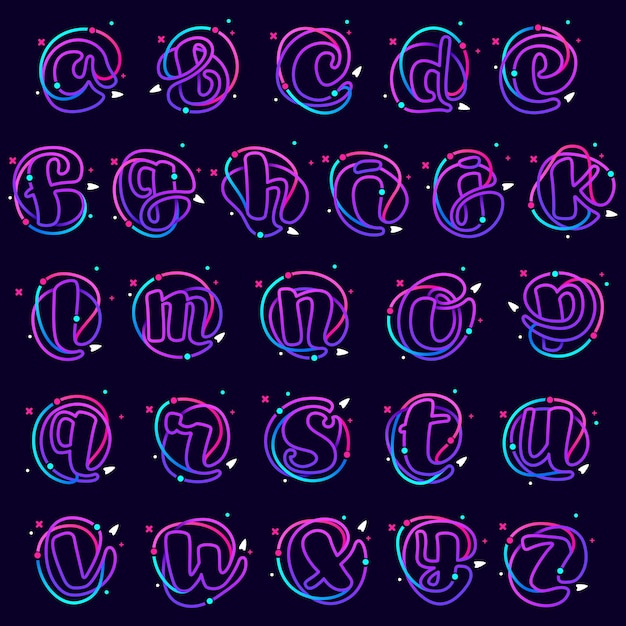 premium-vector-lowercase-alphabet-with-planets-rockets-and-orbits