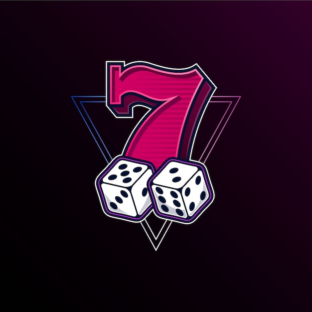 premium-vector-lucky-seven-with-dices