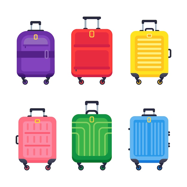 colorful trolley bags