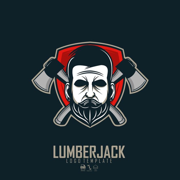 Premium Vector | Lumberjack logo template