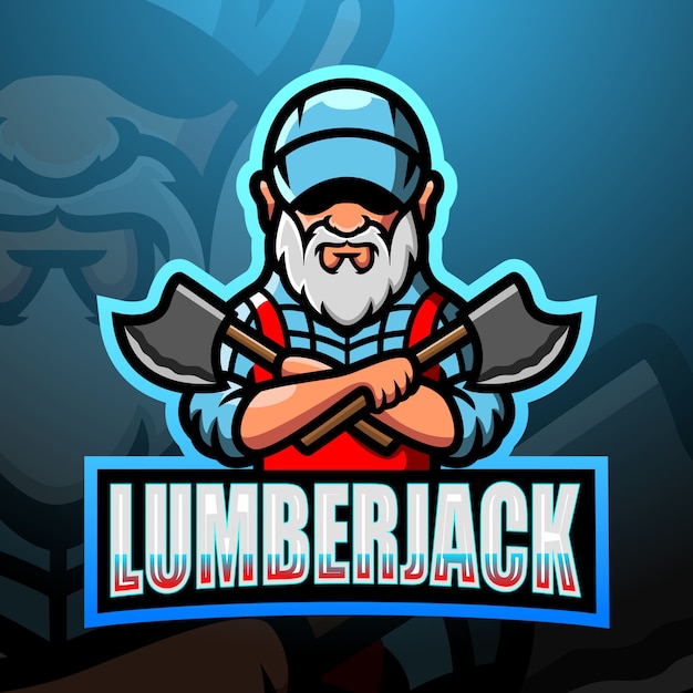 Premium Vector | Lumberjack mascot esport illustration