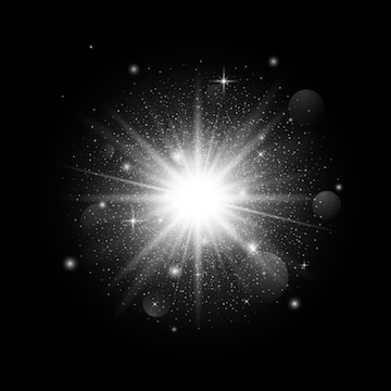 Premium Vector | Luminous sparkle star light on dark background ...