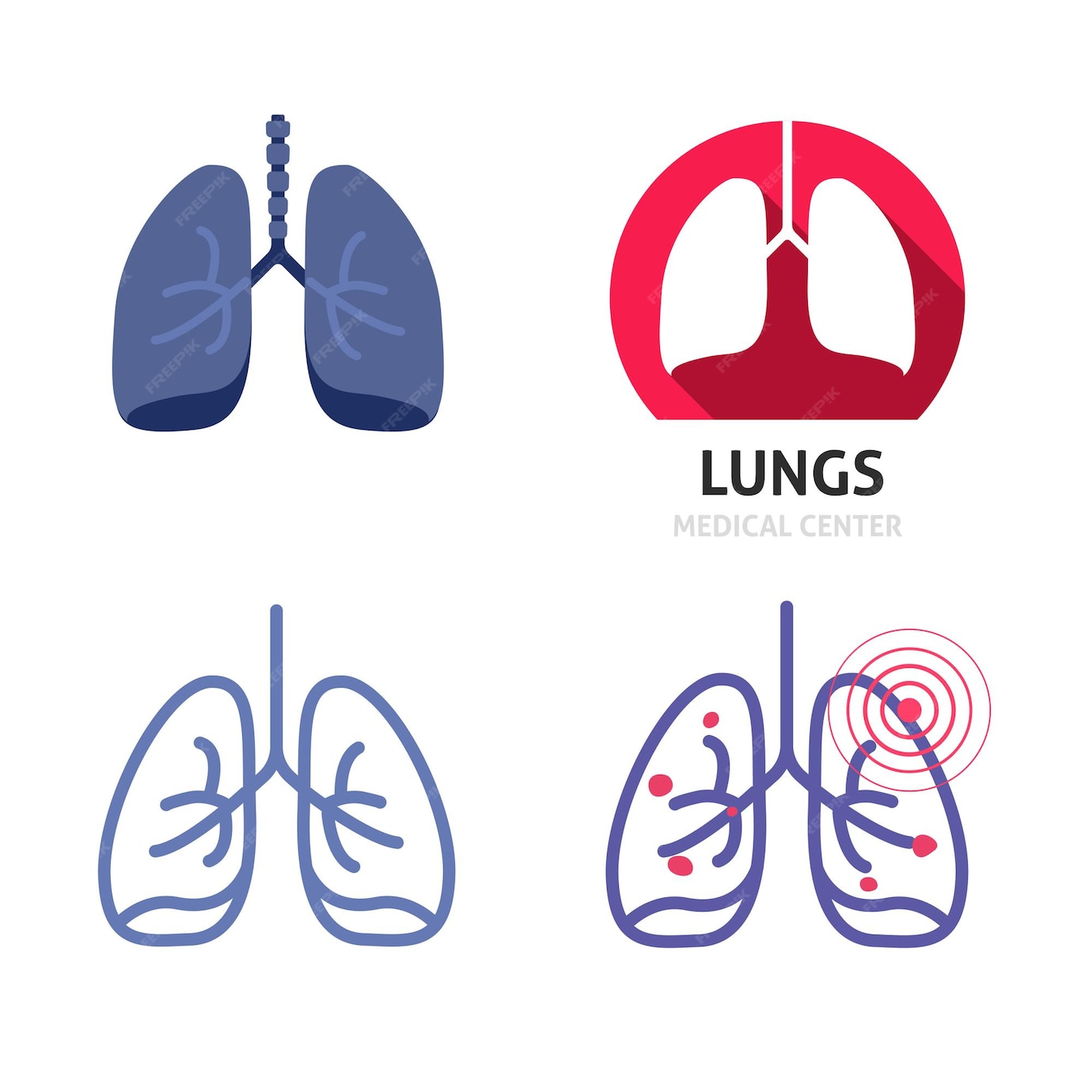 Premium Vector | Lungs bronchus healthy logo icon and bronchial ...