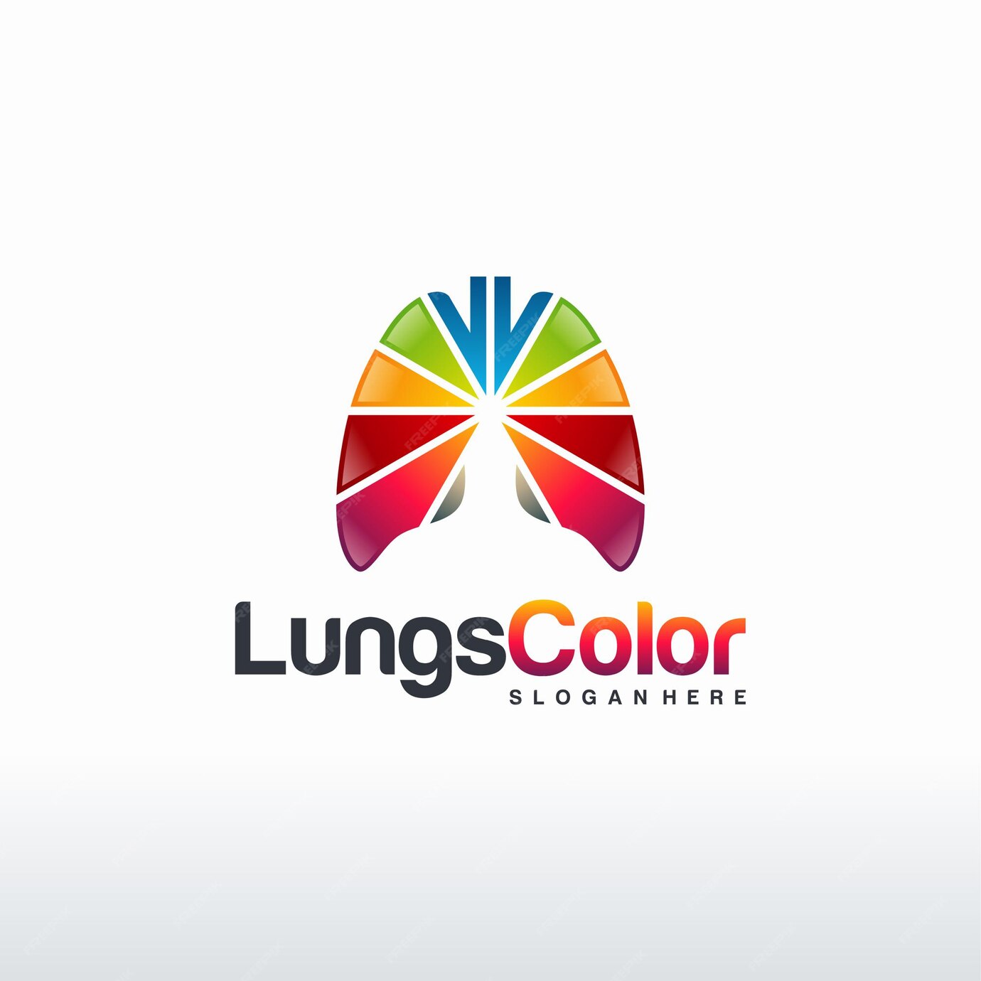 Premium Vector | Lungs color logo designs concept vector, colorful ...