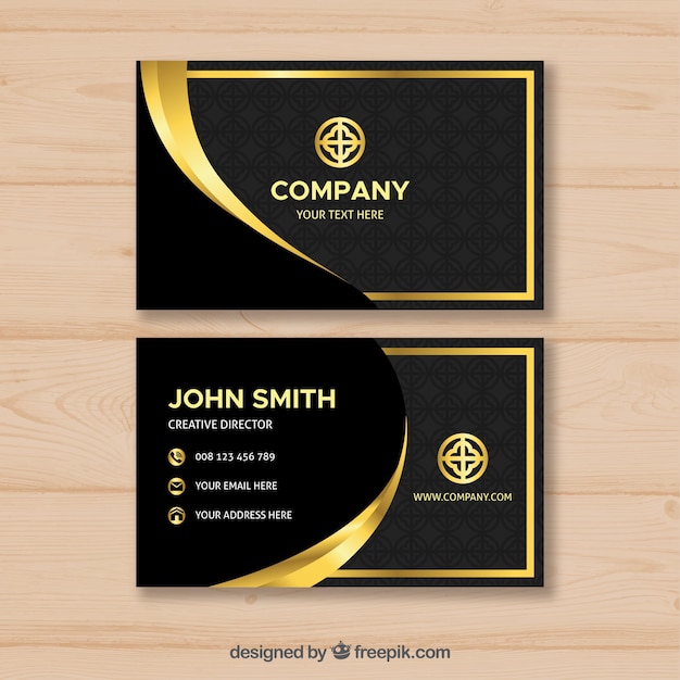 Luxurious golden business card Vector | Free Download