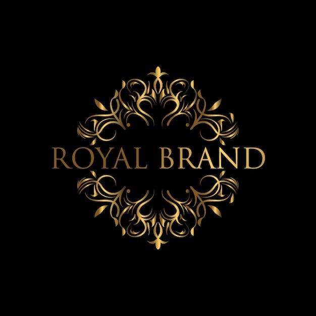 Premium Vector | Luxurious logo template. logo with design with golden ...
