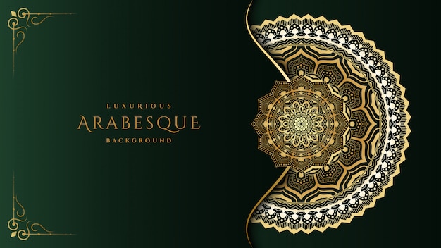 Luxurious mandala arabesque background Premium Vector