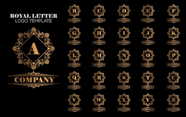 Premium Vector Luxurious Royal Vintage Gold Logo Template Vector