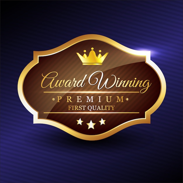 Download Luxury award logo design Vector | Premium Download