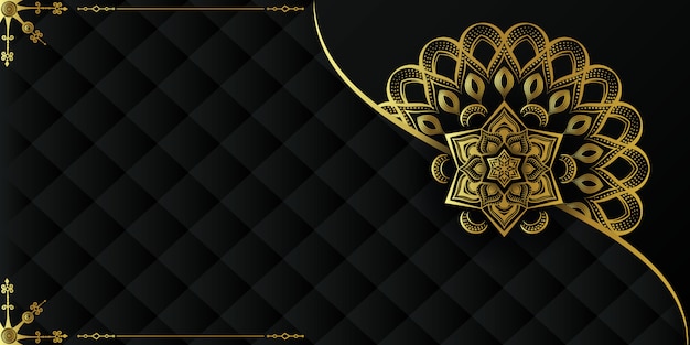 Premium Vector | Luxury background with gold islamic arabesque mandala ...