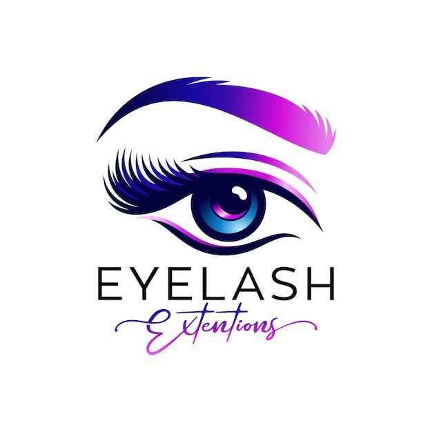 Premium Vector | Luxury beauty eyelashes logo