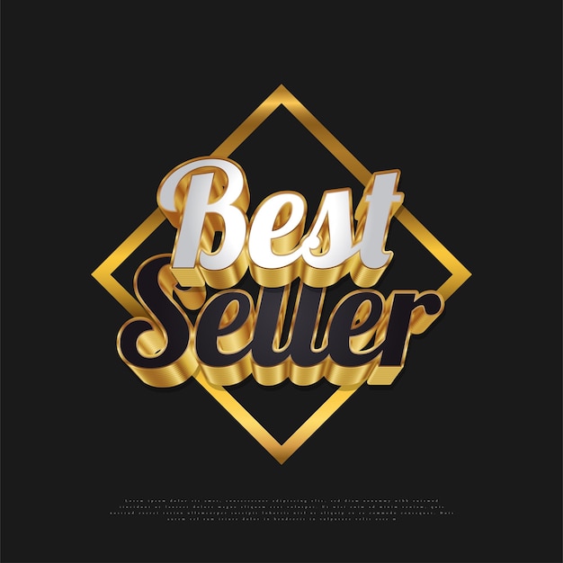 Premium Vector Luxury Best Seller Badge Design In White And Gold