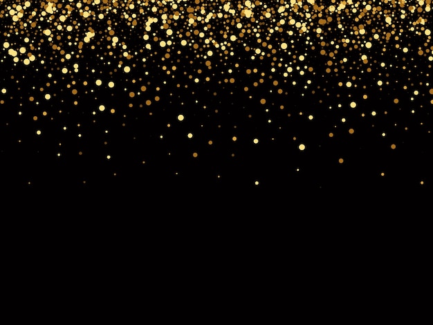 ゴールドの輝き ゴールドのキラキラ背景と豪華な黒の背景 プレミアムベクター