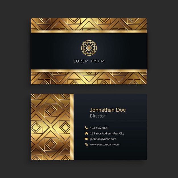 Premium Vector Luxury Black Gold Business Card