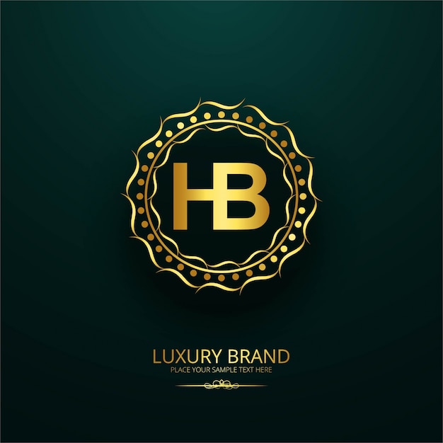 Free Vector | Luxury brand letter hb design