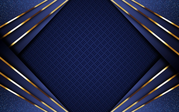 Premium Vector | Luxury dark blue background with golden stripe and glitter