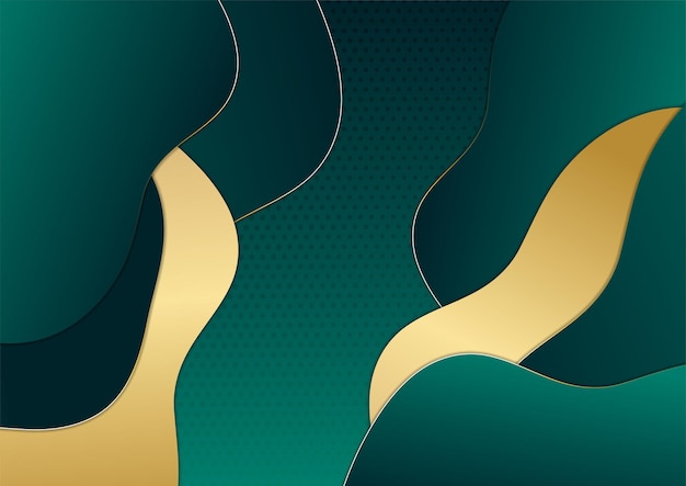 Premium Vector | Luxury Dark Green And Gold Abstract Background