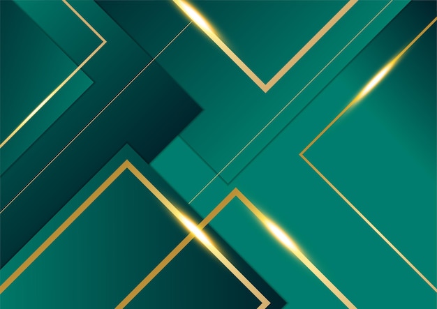 Premium Vector | Luxury Dark Green And Gold Abstract Background
