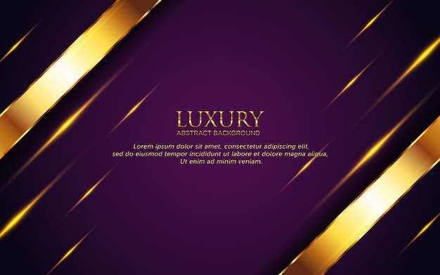 Premium Vector | Luxury dark purple abstract background with shiny gold