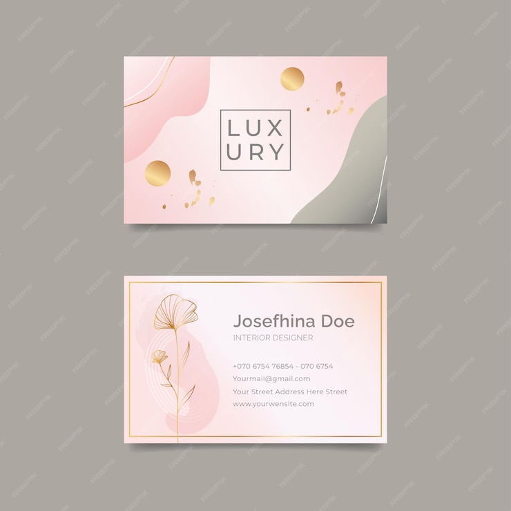  Luxury elegant business cards template Premium Vector