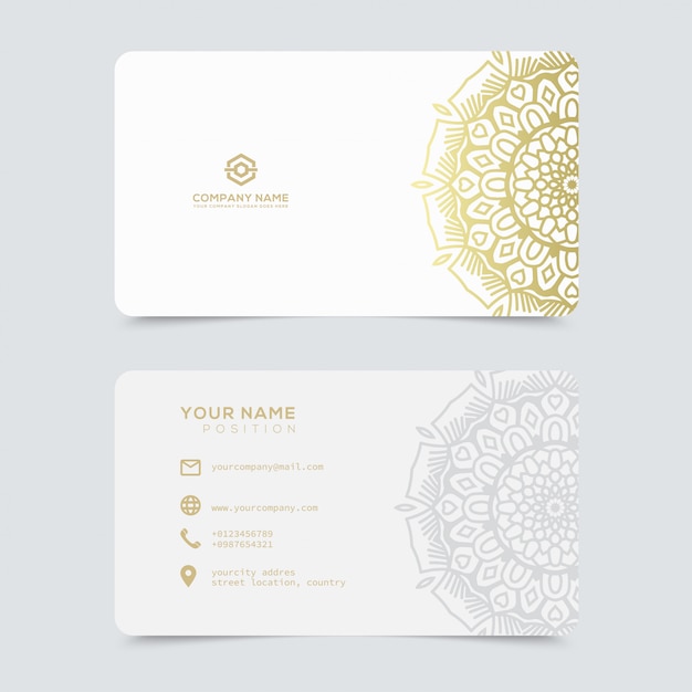 Premium Vector Luxury And Elegant Gold Business Cards Template