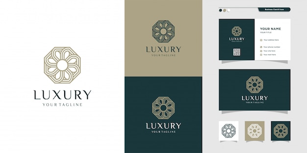 Download Free Luxury Floral Logo And Business Card Wit Line Art Design Elegant Use our free logo maker to create a logo and build your brand. Put your logo on business cards, promotional products, or your website for brand visibility.