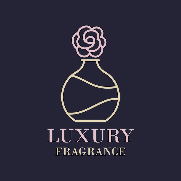 Free Vector | Luxury floral perfume logo template concept