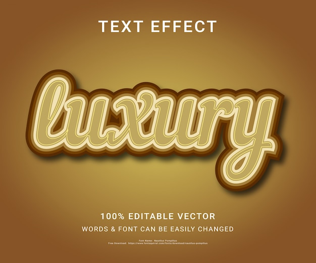 Premium Vector | Luxury full editable text effect