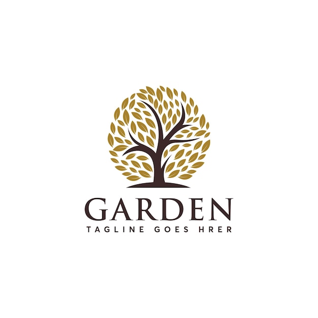 Premium Vector | Luxury garden logo designs concept abstract tree logo ...